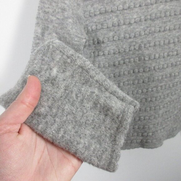 Sarah Pacini Women Gray Knit Turtle Neck Sweater Zipper Accent Wool Blend OS 350 - Picture 12 of 15